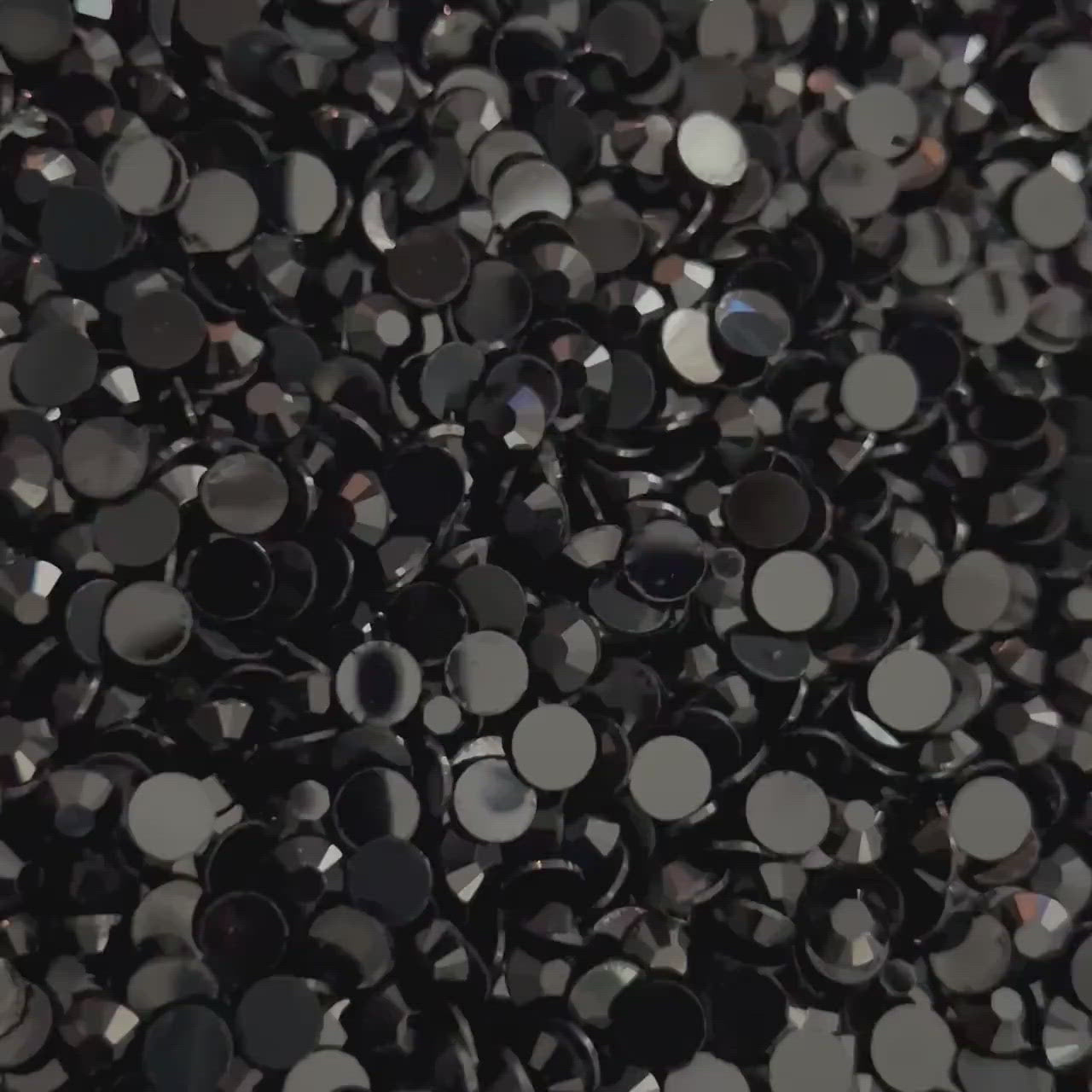 Black KRAFTY KOKONUT® Grade-A Flat-Back Glass Rhinestones Size: ss6 